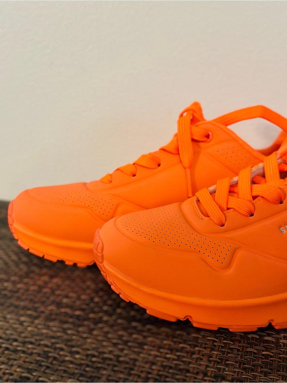 Skechers Uno Night Shades Neon Orange Sneakers - Women's Size 6.5 - Picture 8 of 10